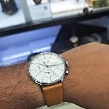 Titan On Trend Quartz Multifunction Beige Dial Tan Leather Strap Watch for Men - NT90102SL01 - Image 2